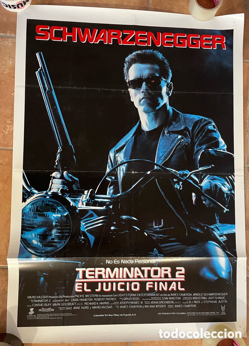Cin&eacute;ma: TERMINATOR 2 ARNOLD SCHWARZENEGGER JAMES CAMERON POSTER ORIGINAL 70X100 ESTRENO