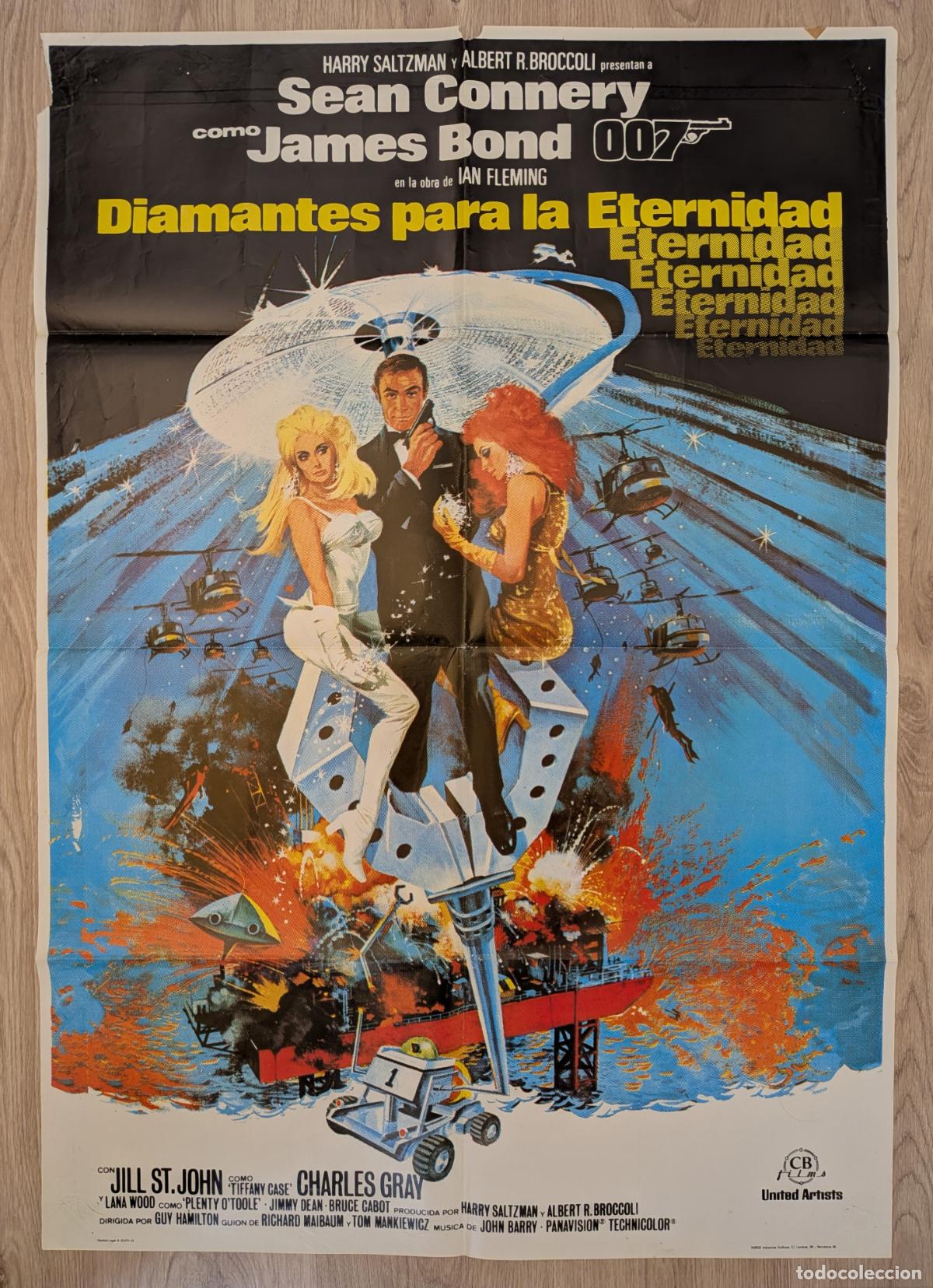 Cine: RW CARTEL CINE DIAMANTES PARA LA ETERNIDAD SEAN CONNERY JAMES BOND 007 1983 CC226