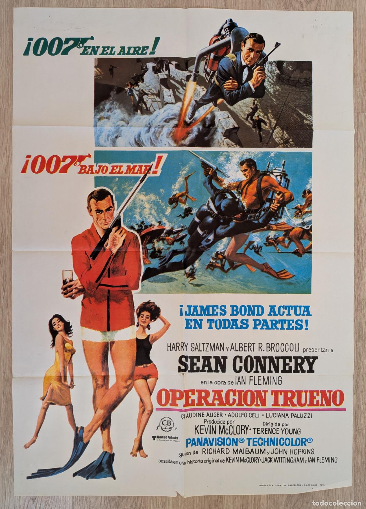 Kino: RW CARTEL CINE OPERACION TRUENO AGENTE 007 JAMES BOND SEAN CONNERY HARRY SALTZMAN 1976 CC231