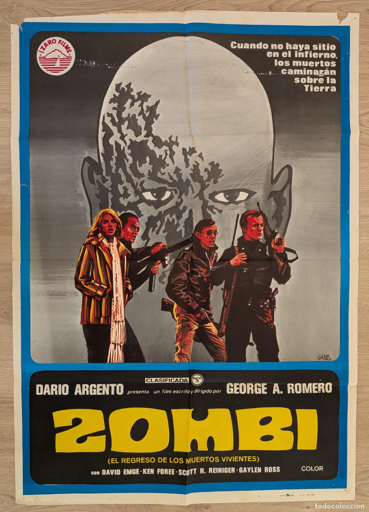 Cinema: RW CARTEL CINE ZOMBI EL REGRESO DE LOS MUERTOS VIVIENTES DARIO ARGENTO CLASIFICADA S JANO CC235