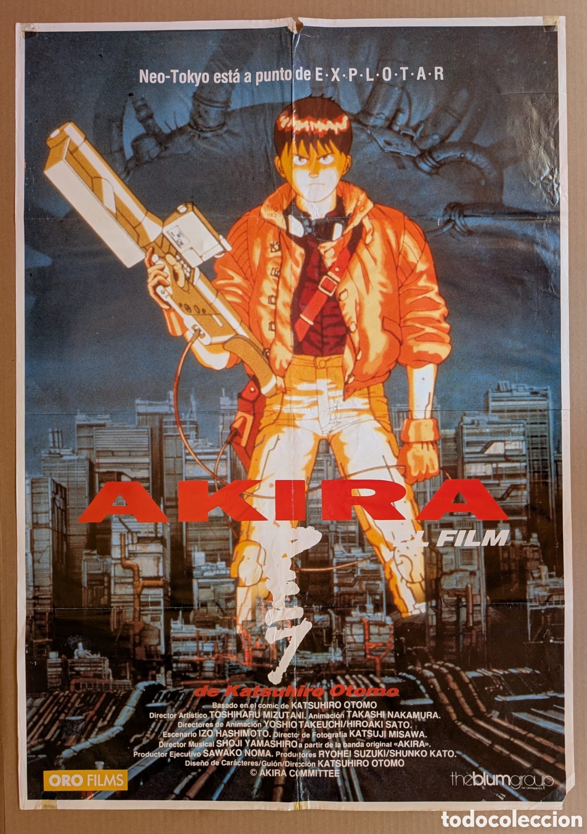 Cine: Cartel Cine Original AKIRA 1992 Katsuhiro Otomo Oro Films 70x100 Anime Manga Cyberpunk