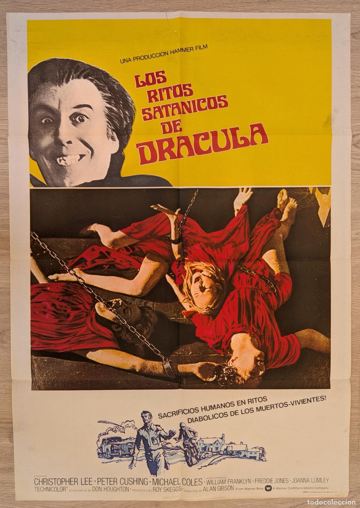 Cinema: RW CARTEL CINE LOS RITOS SATANICOS DE DRACULA CHRISTOPHER LEE PETER CUSHING 1975 CC236