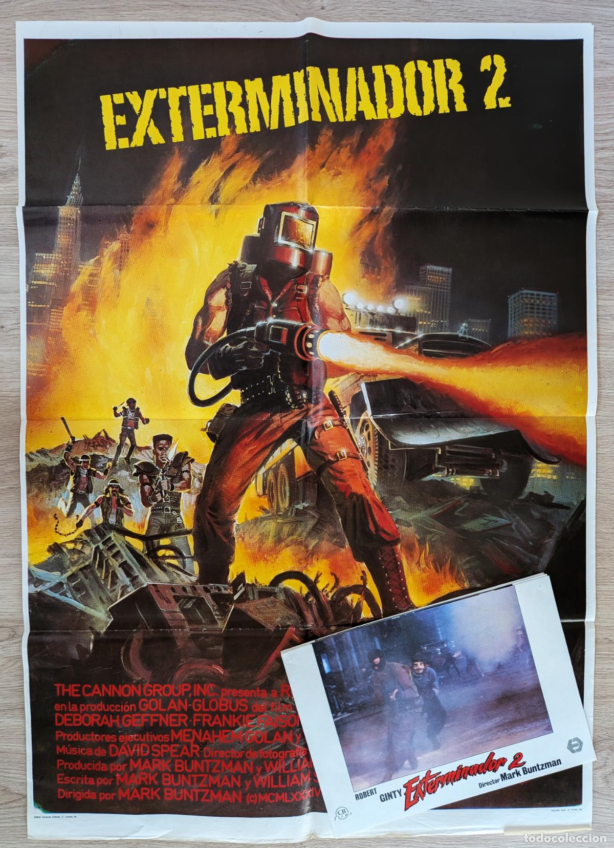 Cine: RW CARTEL CINE + 11 FOTOCROMOS EXTERMINADOR 2 MARIO VAN PEEBLES DEBORAH GEFFNER A&Ntilde;O 1984 CC249