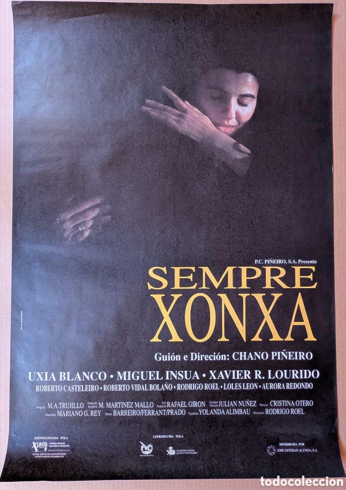 Cine: Cartel Cine Original SEMPRE XONXA (1989) Chano Pi&ntilde;eiro Alenda 70x100 ROLLED Galicia Museo
