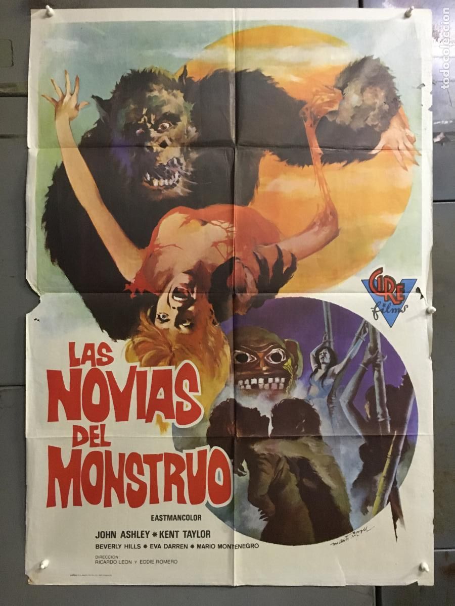 Cinema: ODC C588 LAS NOVIAS DEL MONSTRUO EDDIE ROMERO MARTI RIPOLL POSTER ORIGINAL 70X100 ESTRENO