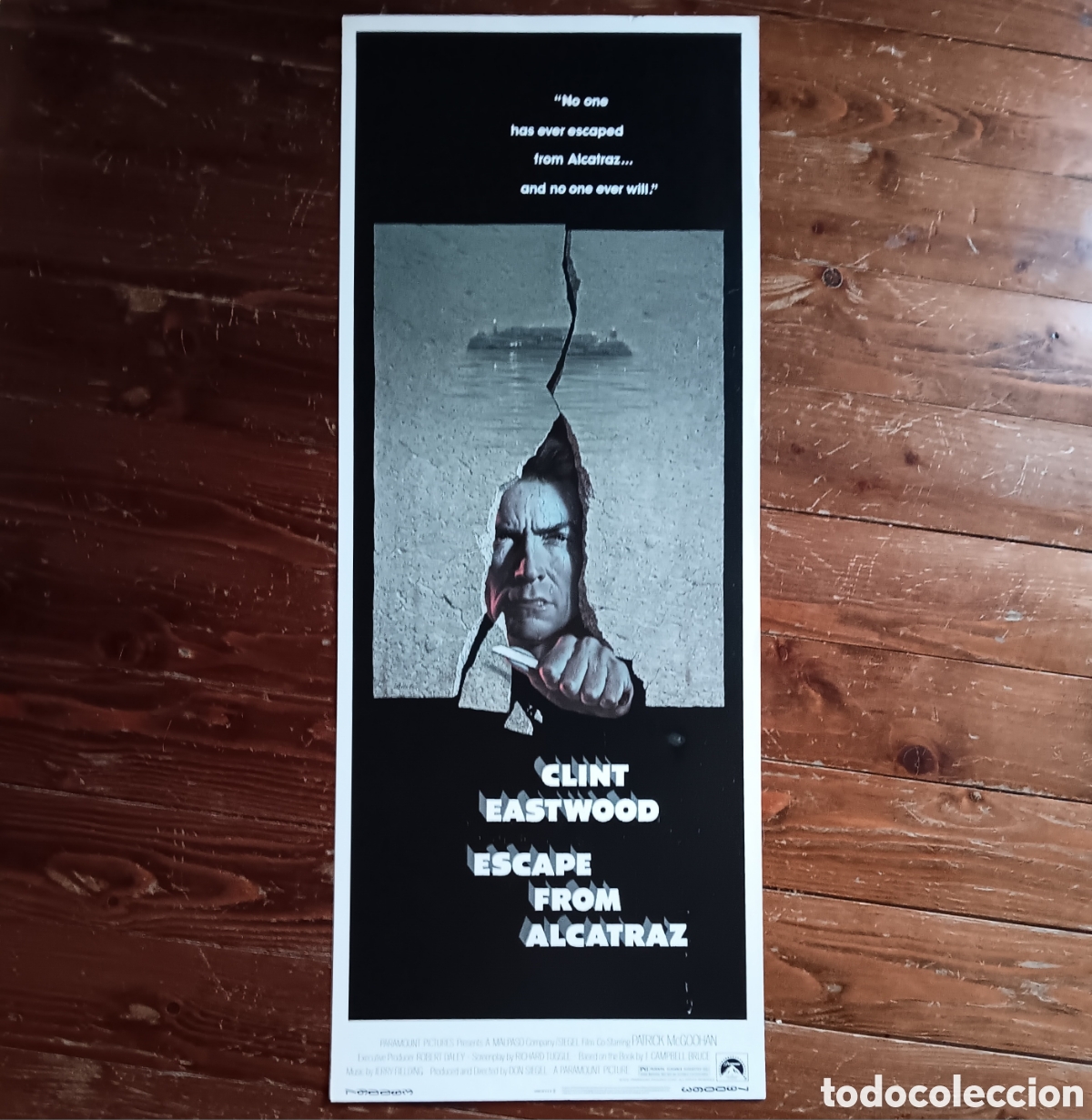 Cinema: ESCAPE FROM ALCATRAZ (FUGA DE ALCATRAZ) ORIGINAL USA INSERT 1979 CLINT EASTWOOD