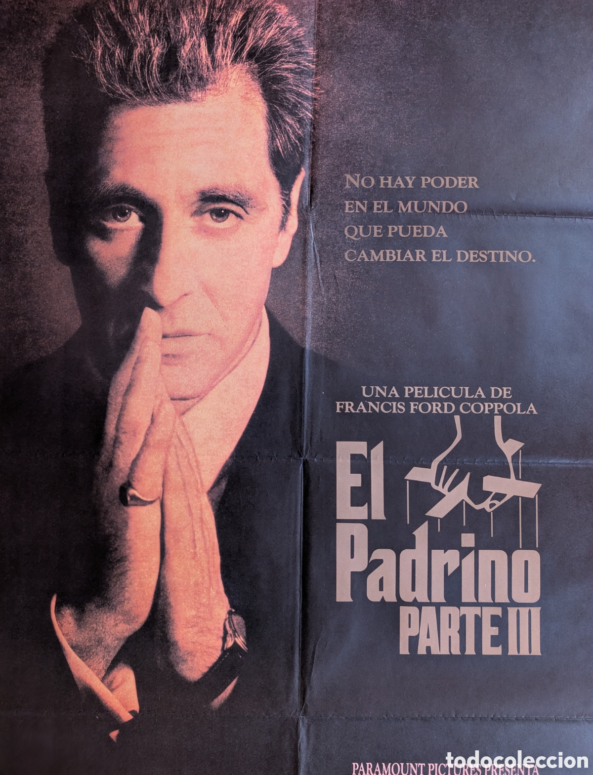 Cine: Cartel Cine Original EL PADRINO PARTE III (1990) Francis Ford Coppola UIP 70x100 Al Pacino