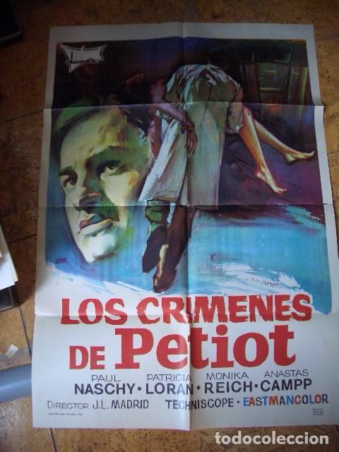Cine: P&oacute;ster original de cine 70x100xm LOS CRIMENES DE PETIOT PAUL NASCHY