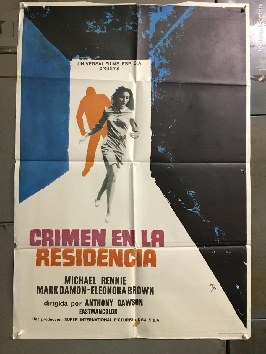 Cine: ODC C590 CRIMEN EN LA RESIDENCIA MARGHERITI BAVA POSTER ORIGINAL 70X100 ESTRENO