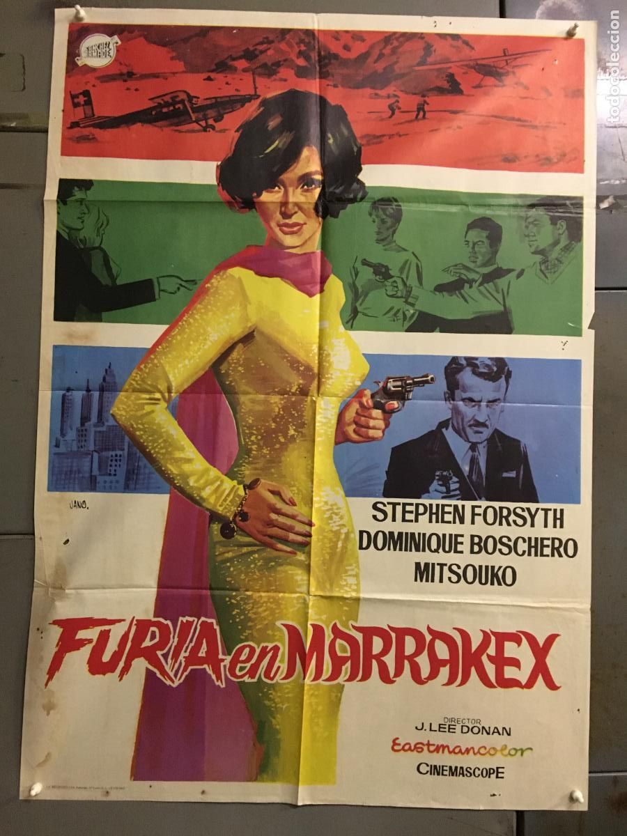Cin&eacute;ma: ODC C591 FURIA EN MARRAKEX STEPHEN FORSYTH DOMINIQUE BOSCHERO POSTER ORIGINAL ESTRENO 70X100