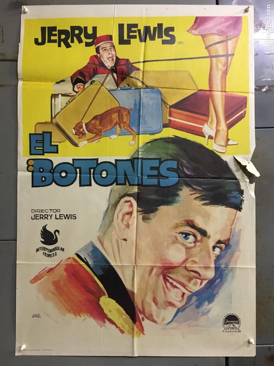 Cine: ODC C593 EL BOTONES JERRY LEWIS POSTER ORIGINAL 70X100 ESTRENO