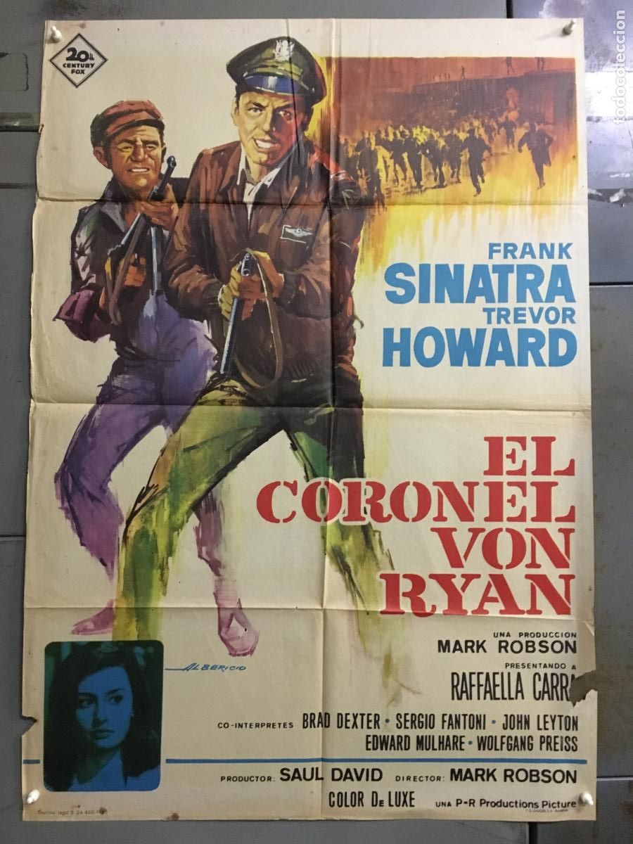 Cinema: ODC C599 EL CORONEL VON RYAN FRANK SINATRA RAFFAELLA CARRA ALBERICIO POSTER ORIGINAL 70X100 ESTRENO