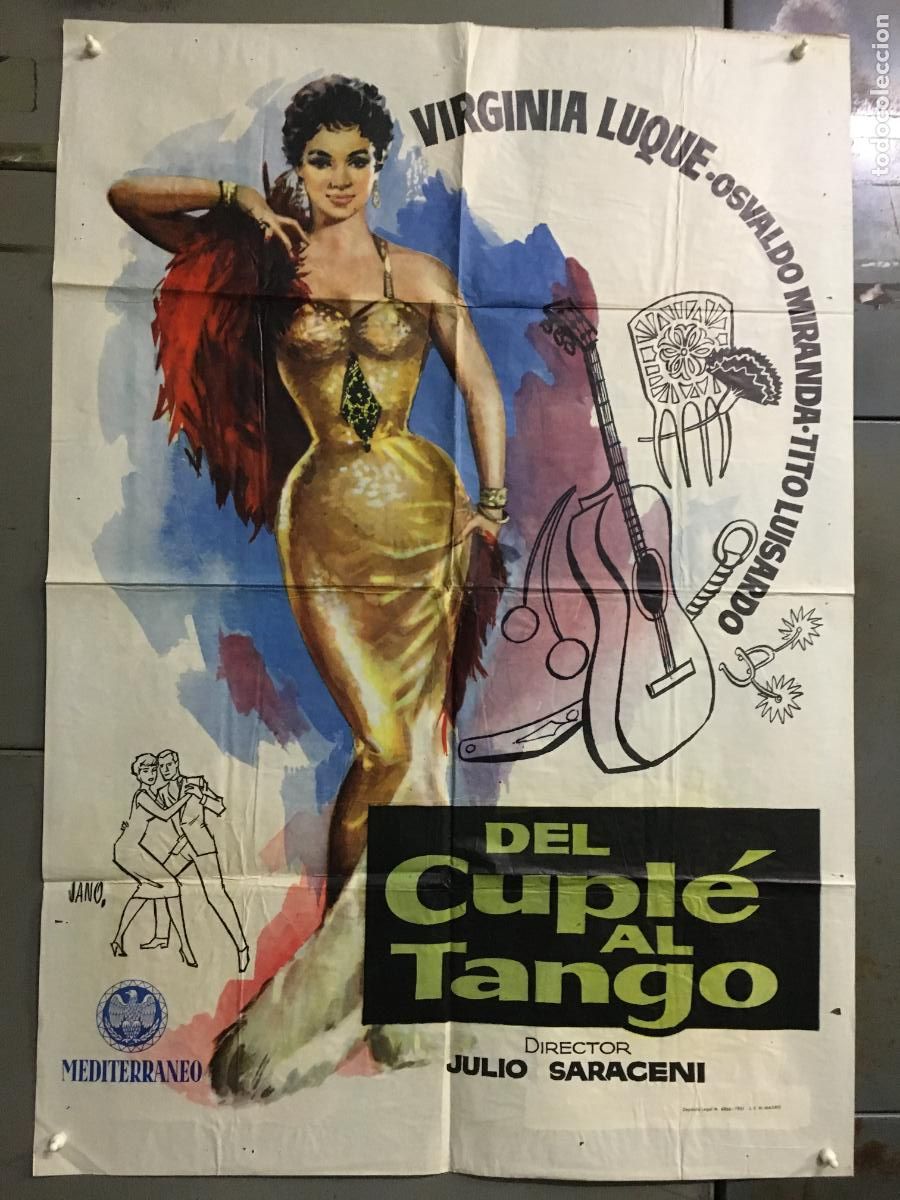 Cinema: ODC C602 DEL CUPLE AL TANGO VIRGINIA LUQUE POSTER ORIGINAL 70X100 ESTRENO