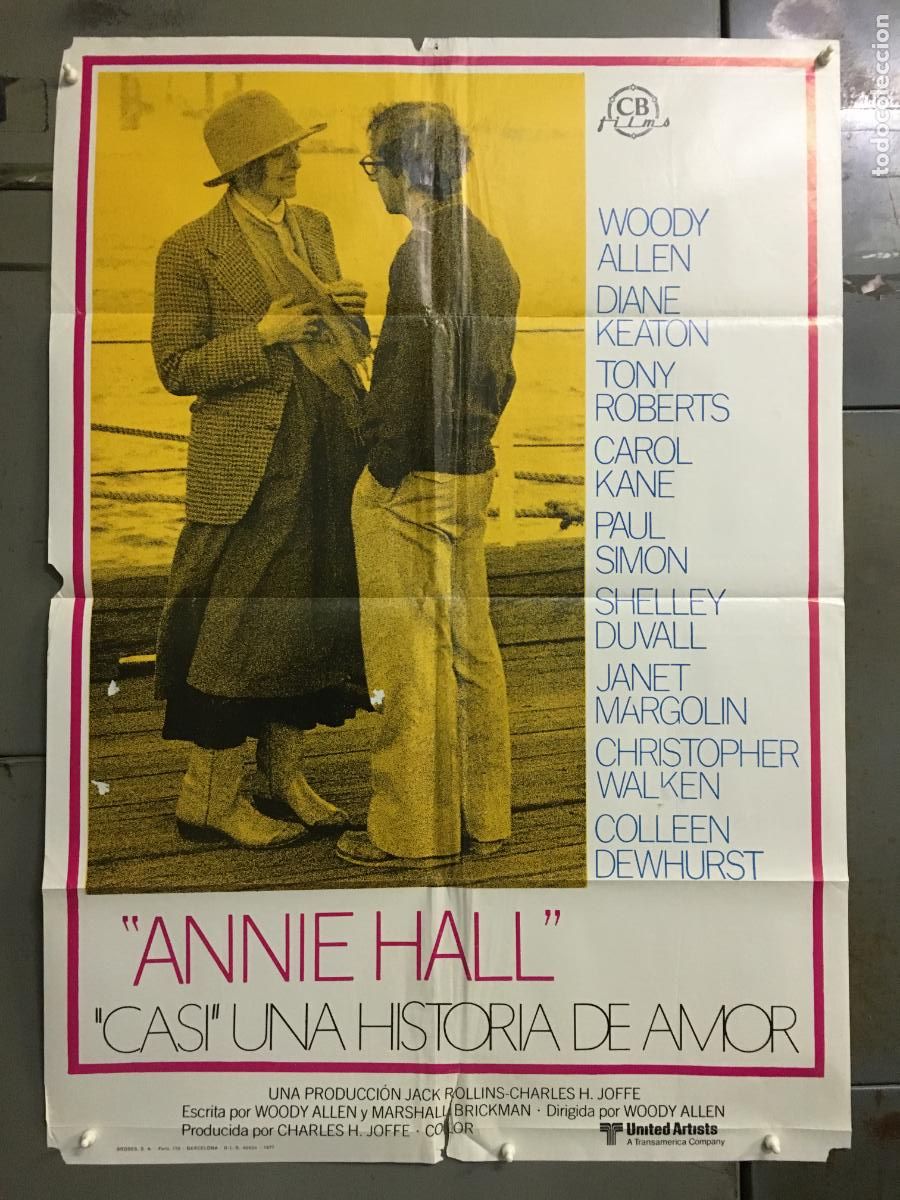 Cinema: ODC C605 ANNIE HALL WOODY ALLEN DIANE KEATON POSTER ORIG 70X100 ESTRENO POSTER ORIGINAL ESTRENO