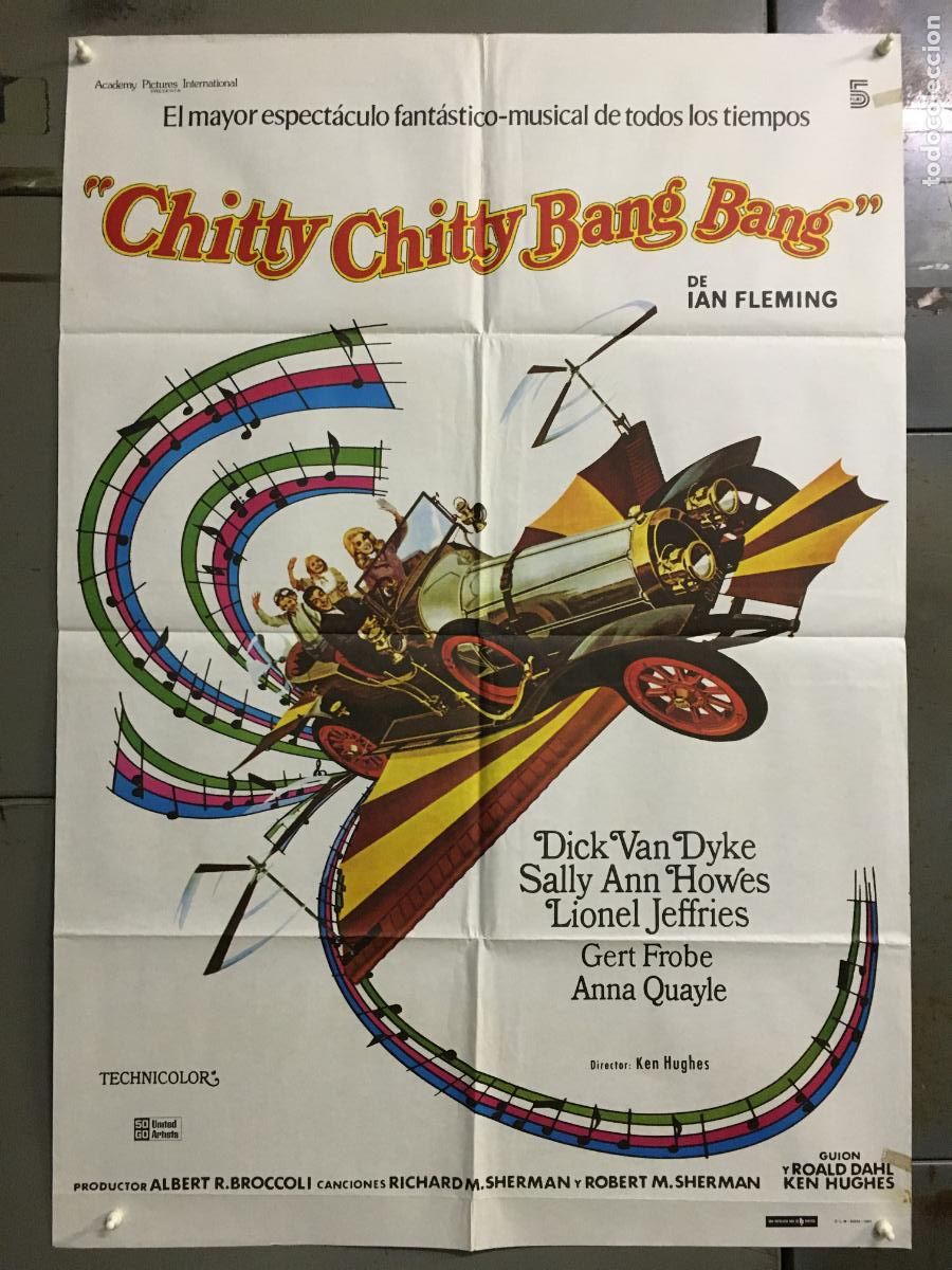 Cinema: ODC C611 CHITTY CHITTY BANG BANG DICK VAN DYKE IAN FLEMING 70 M/M POSTER ORIGINAL 70X100 ESTRENO
