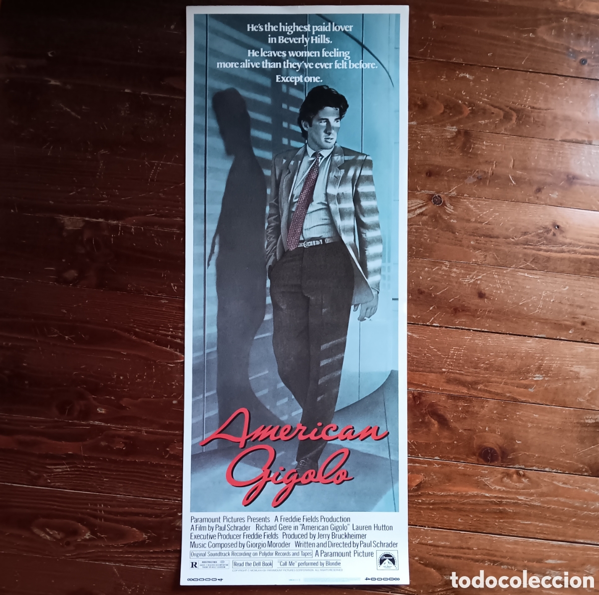 Cinema: &rdquo;AMERICAN GIGOLO&rdquo; ORIGINAL USA INSERT 1980 RICHARD GERE