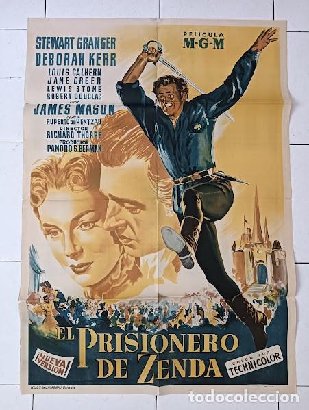 Cinema: SMP 2502 EL PRISIONERO DE ZENDA STEWART GRANGER DEBORAH KERR POSTER ORIGINAL 70X100 ESTRENO LITO