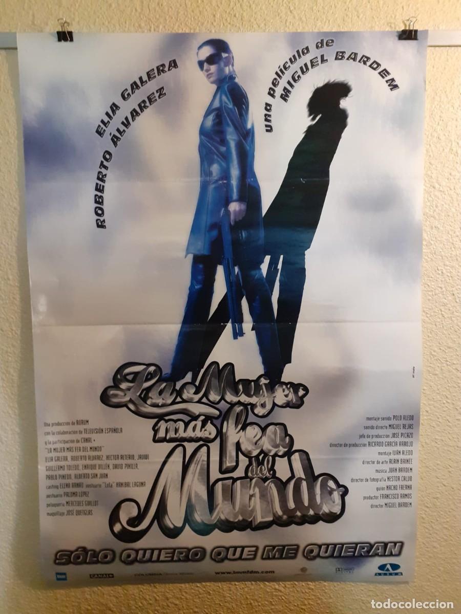 Cine: Cartel original de cine. La mujer m&aacute;s fea del mundo (1999) M. Bardem. 98x68 cm. Papel grueso