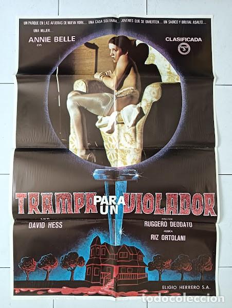Cinema: SMP 2509 TRAMPA PARA UN VIOLADOR RUGGERO DEODATO ANNIE BELLE POSTER ORIGINAL 70X100 ESTRENO
