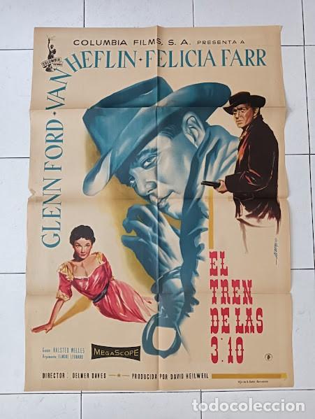 Cin&eacute;ma: SMP 2510 EL TREN DE LAS 3:10 GLENN FORD DELMER DAVES ALBERICIO POSTER ORIGINAL 70X100 ESTRENO