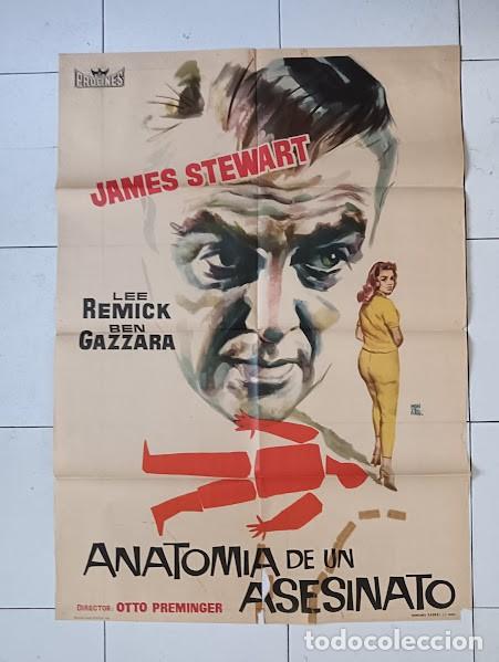 Cinema: SMP 2514 ANATOMIA DE UN ASESINATO JAMES STEWART OTTO PREMINGER POSTER ORIGINAL ESTRENO 70X100