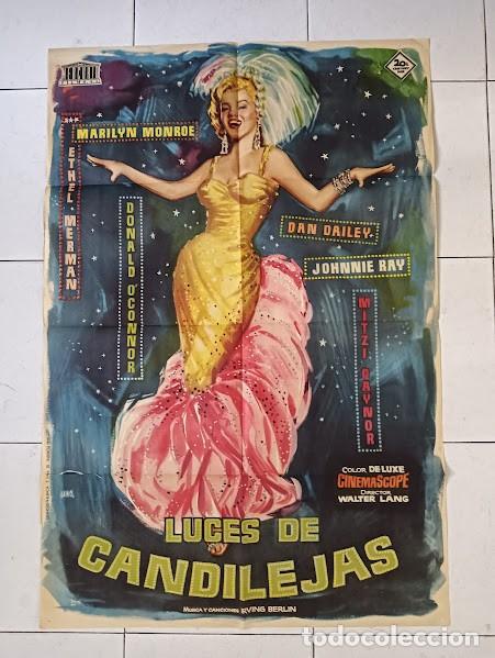 Cine: SMP 2515 LUCES DE CANDILEJAS MARILYN MONROE JANO POSTER ORIGINAL ESTRENO 70X100