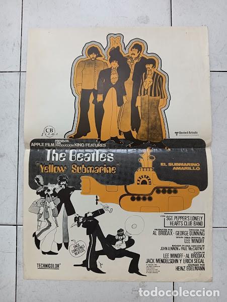 Cine: SMP 2517 EL SUBMARINO AMARILLO YELLOW SUBMARINE THE BEATLES POSTER ORIGINAL 37X51 ESTRENO