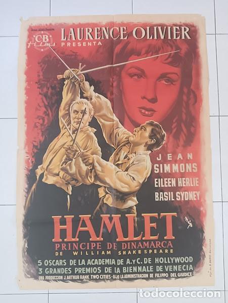 Cinema: SMP 2519 HAMLET LAURENCE OLIVIER JEAN SIMMONS OSCAR MEJOR PELICULA POSTER ORIG 70X100 ESTRENO LITO