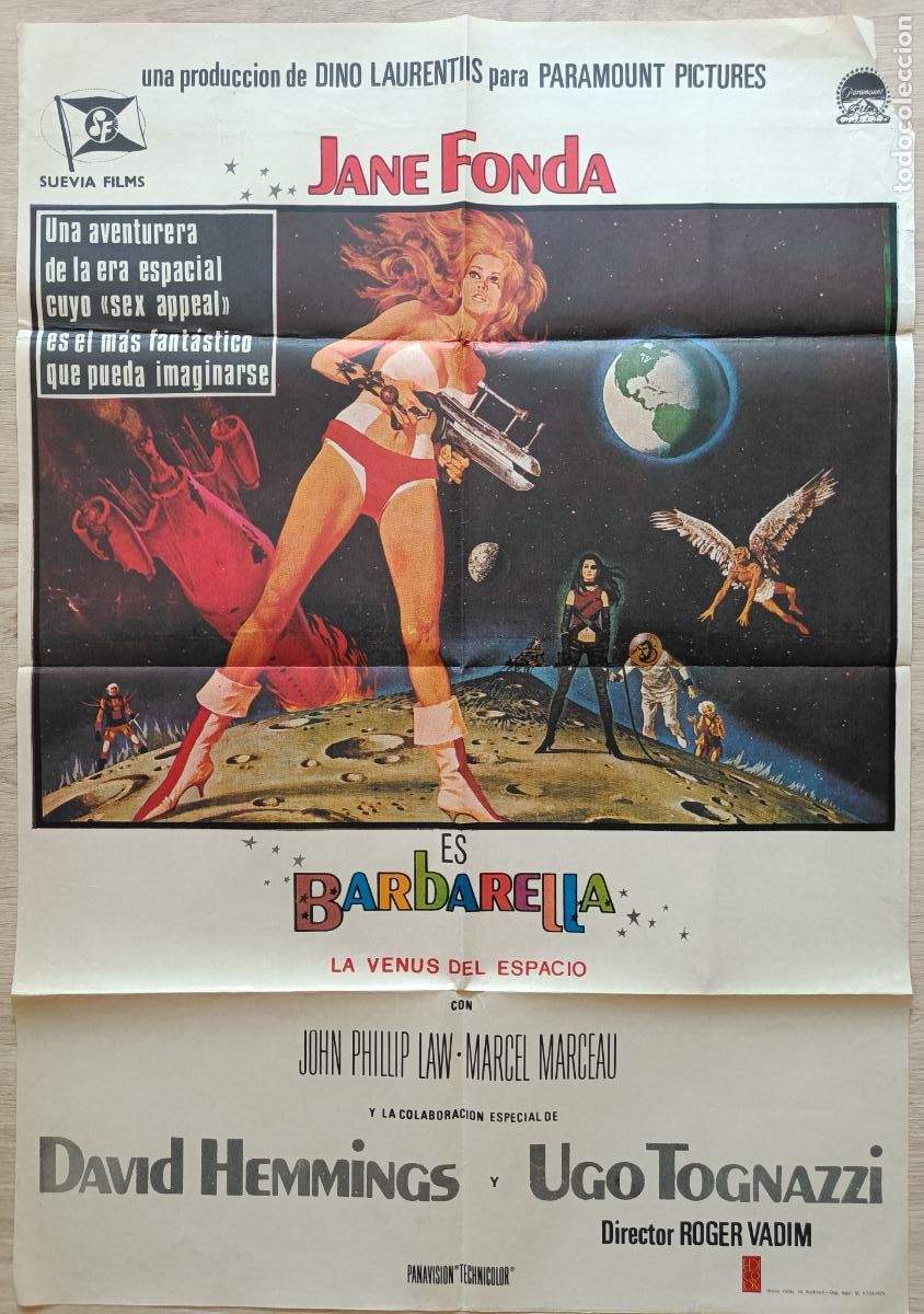 Cin&eacute;ma: CARTEL CINE BARBARELLA LA VENUS DEL ESPACIO JANE FONDA JOHN PHILLIP 1975 C2832