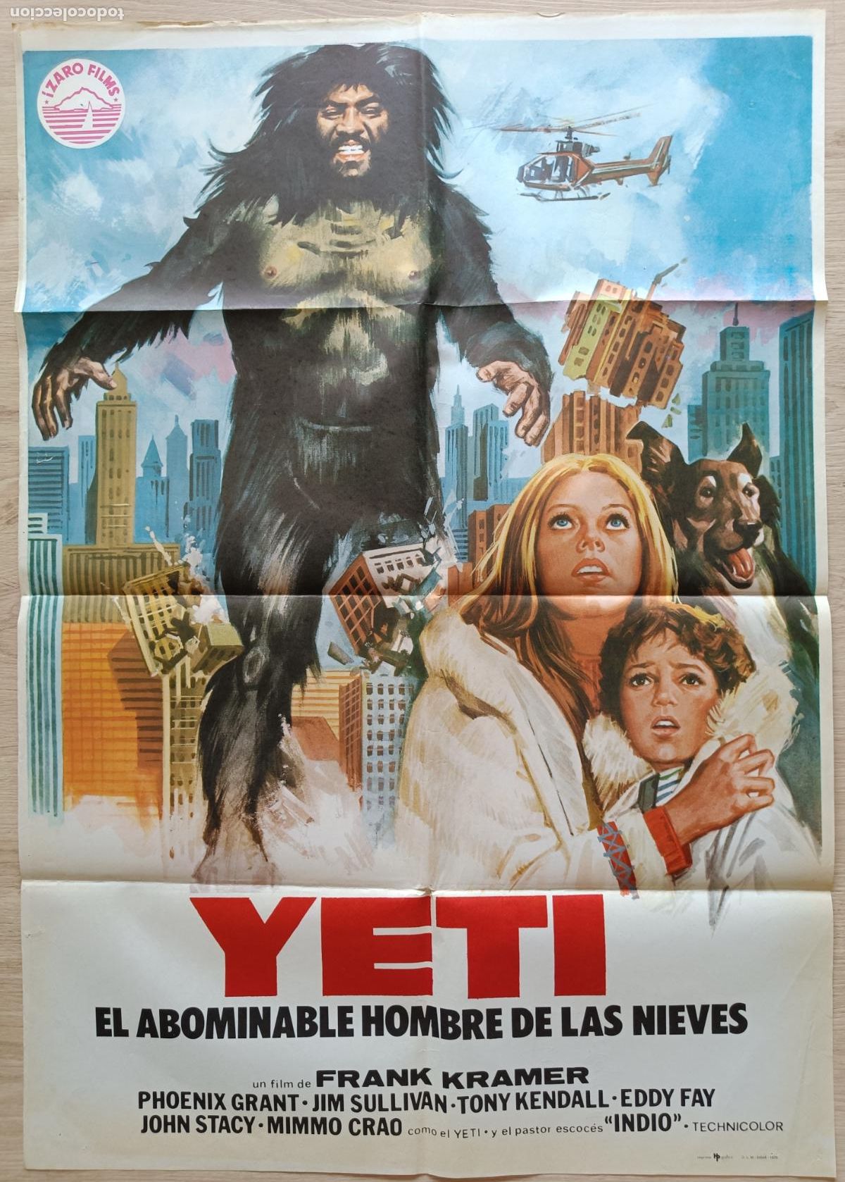 Cin&eacute;ma: CARTEL CINE YETI EL ABOMINABLE HOMBRE DE LAS NIEVES FRANK KRAMER PHOENIX GRANT 1978 C2840