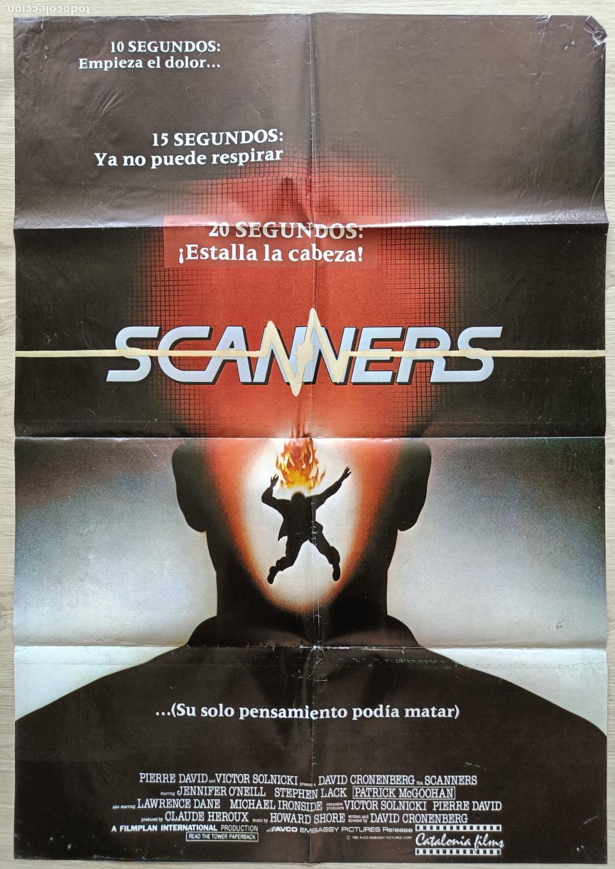 Cinema: CARTEL CINE SCANNERS PIERRE DAVID VICTOR SOLNICKI 1980 C2842