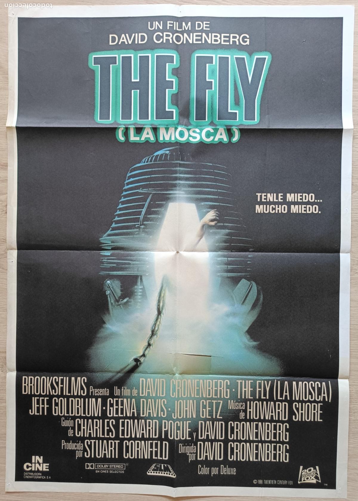Kino: CARTEL CINE LA MOSCA THE FLY DAVID CRONENBERG JEFF GOLDBLUM 1986 C2845