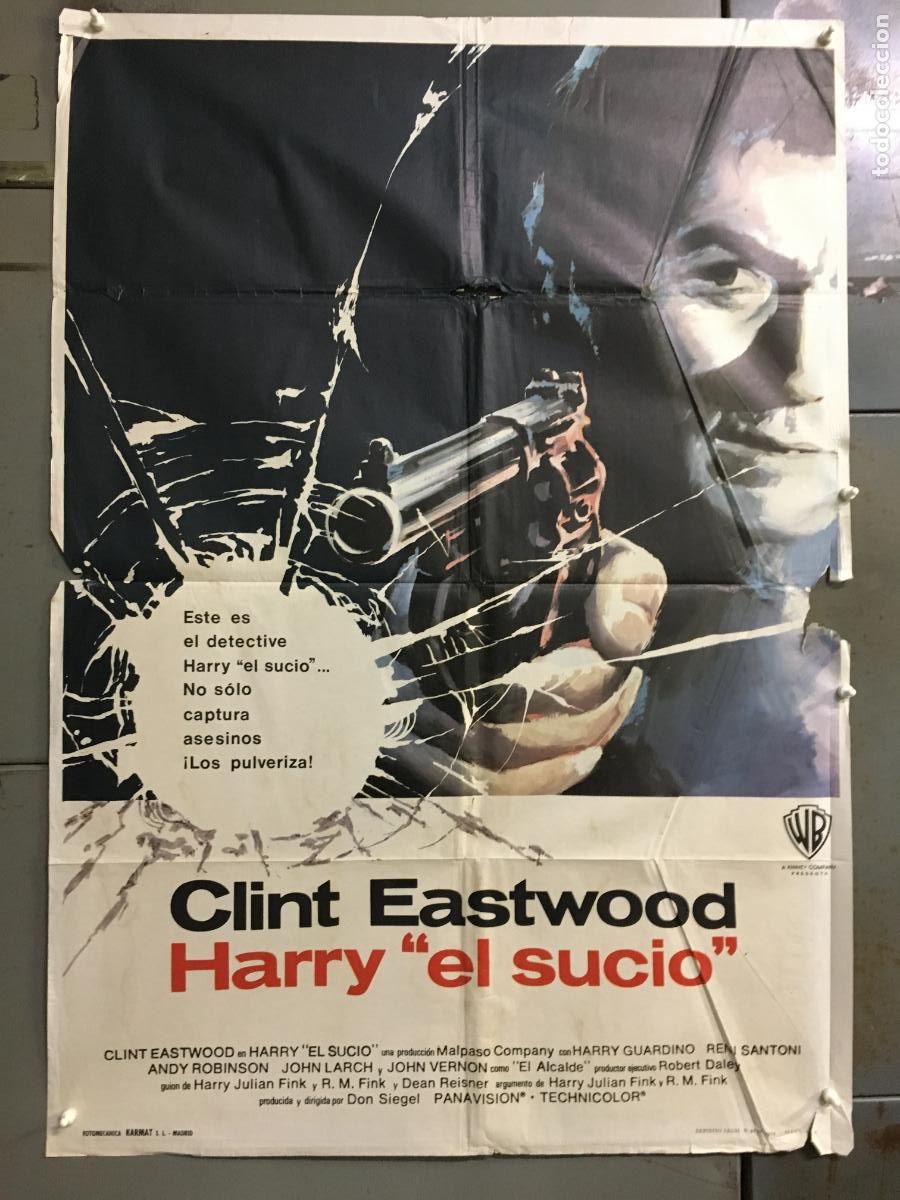 Cin&eacute;ma: ODC C614 HARRY EL SUCIO CLINT EASTWOOD POSTER ORIGINAL 70X100 ESTRENO