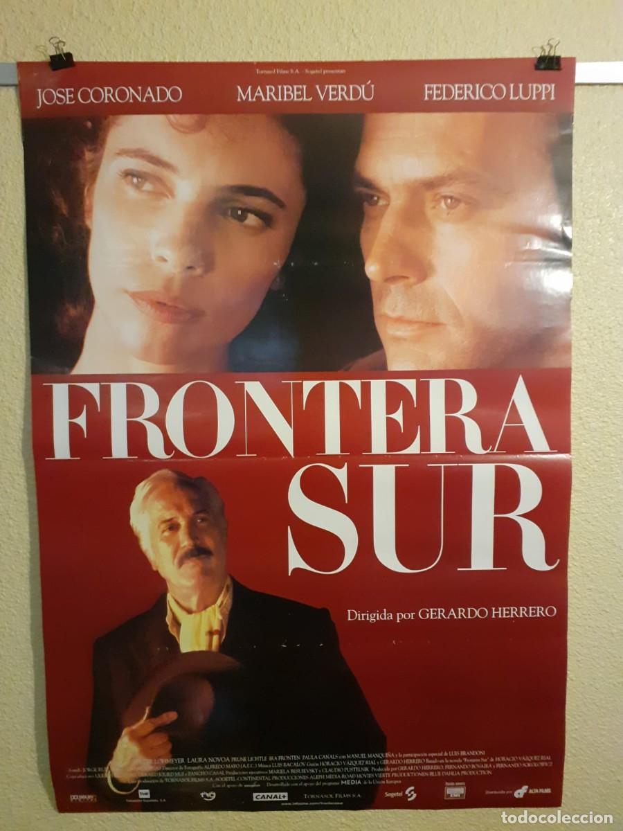 Cine: Cartel original de cine. Frontera Sur (1998) G. Herrero. 98x68 cm. Alta Films