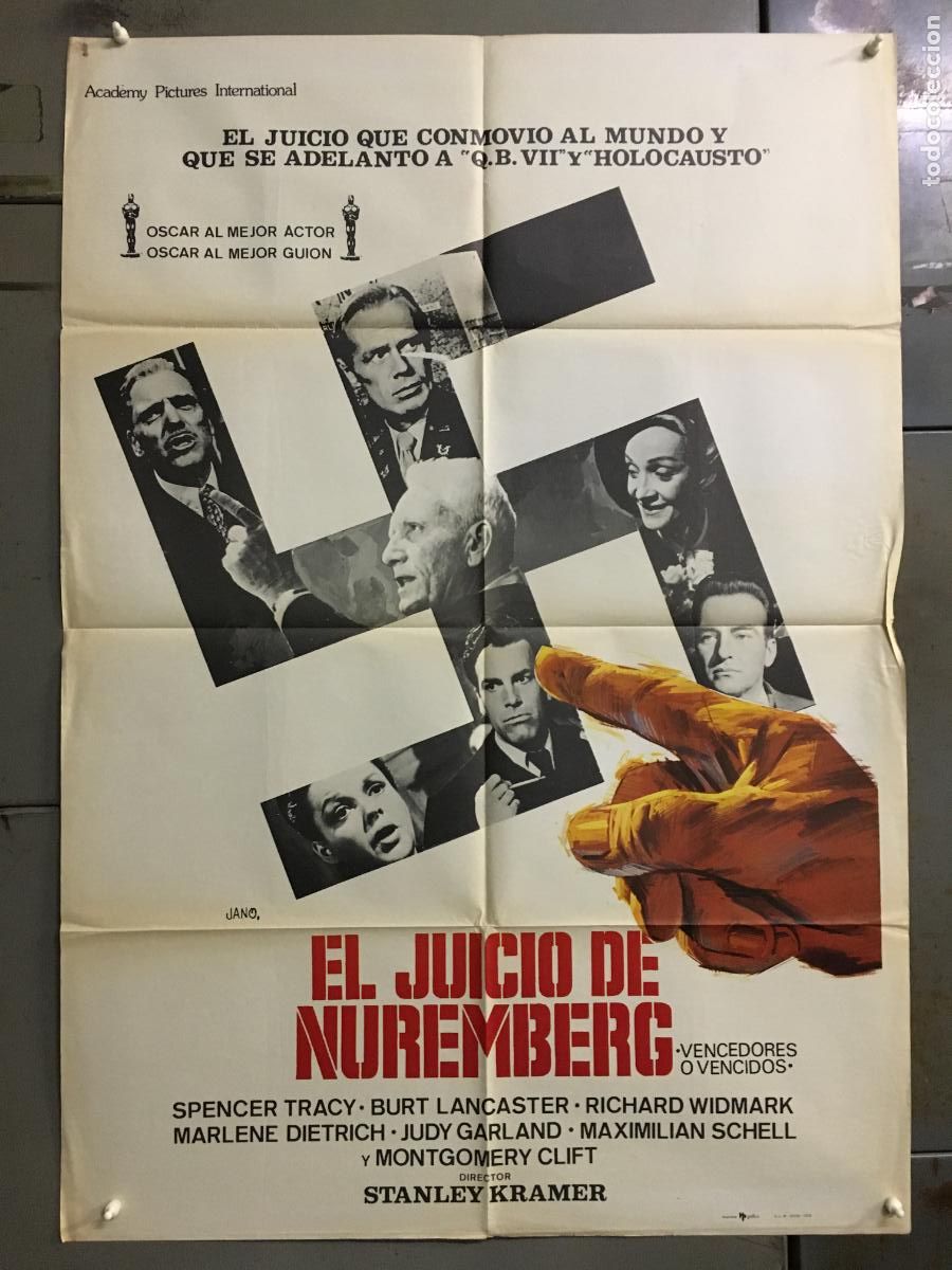 Cine: ODC C620 VENCEDORES O VENCIDOS TRACY LANCASTER DIETRICH GARLAND CLIFT POSTER ORIGINAL 70X100 R-79