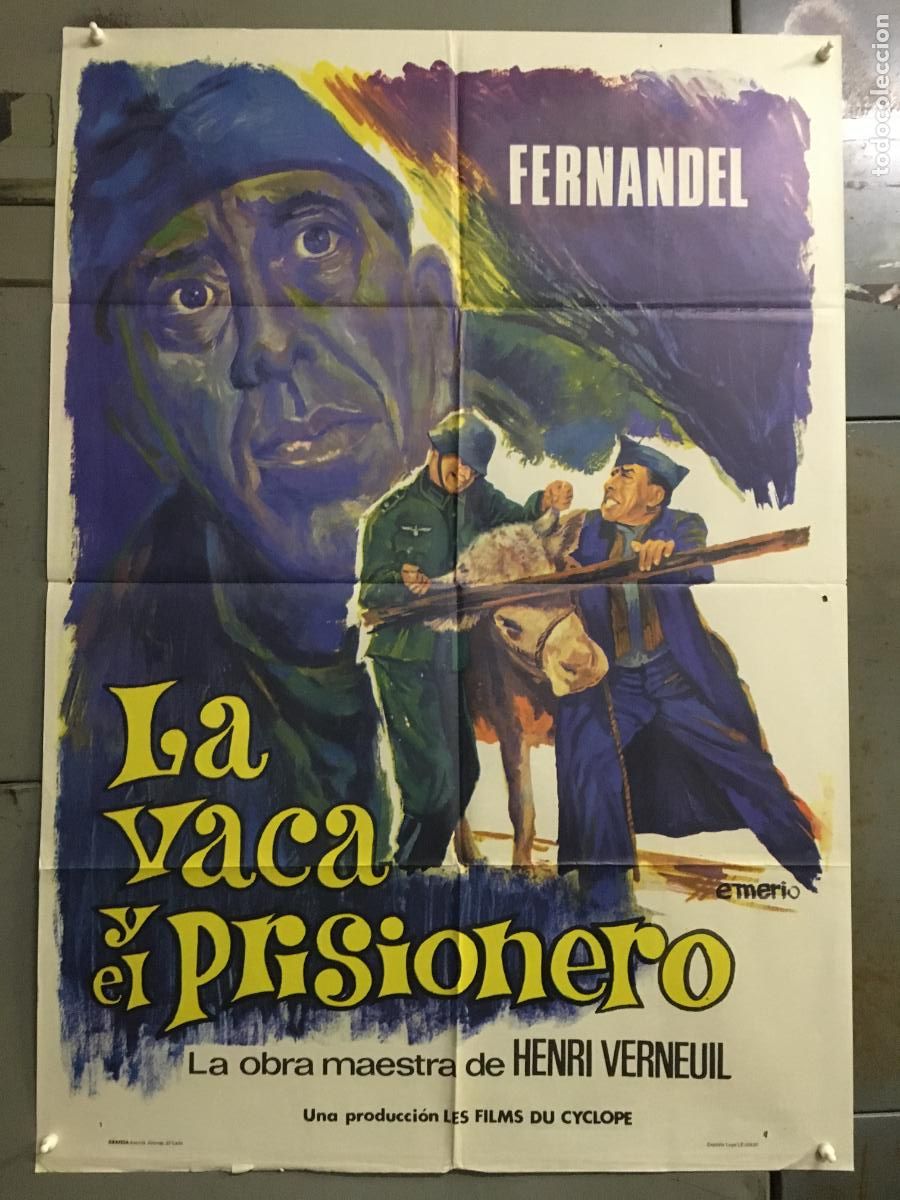 Cinema: ODC C631 LA VACA Y EL PRISIONERO FERNANDEL POSTER ORIGINAL 70X100 ESTRENO
