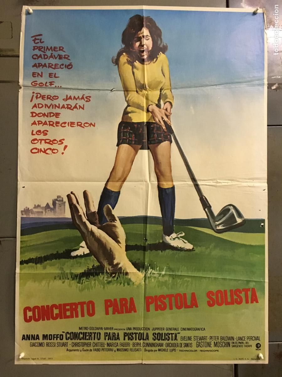 Cinema: ODC C633 CONCIERTO PARA UNA PISTOLA SOLISTA GOLF GIALLO POSTER ORIGINAL 70X100 ESTRENO