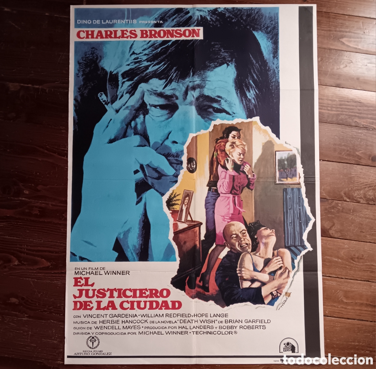 Cin&eacute;ma: EL JUSTICIERO DE LA CIUDAD (DEATH WISH) CARTEL ORIGINAL ESTRENO 1975 CHARLES BRONSON