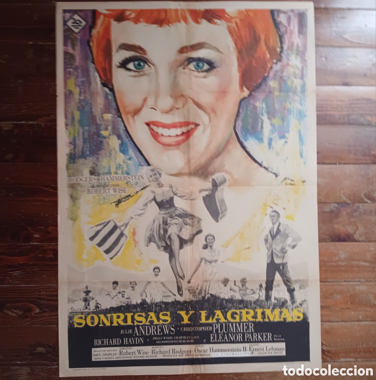 Cine: SONRISAS Y L&Aacute;GRIMAS (THE SOUND OF MUSIC) CARTEL ORIGINAL ESTRENO 1965 JULIE ANDREWS