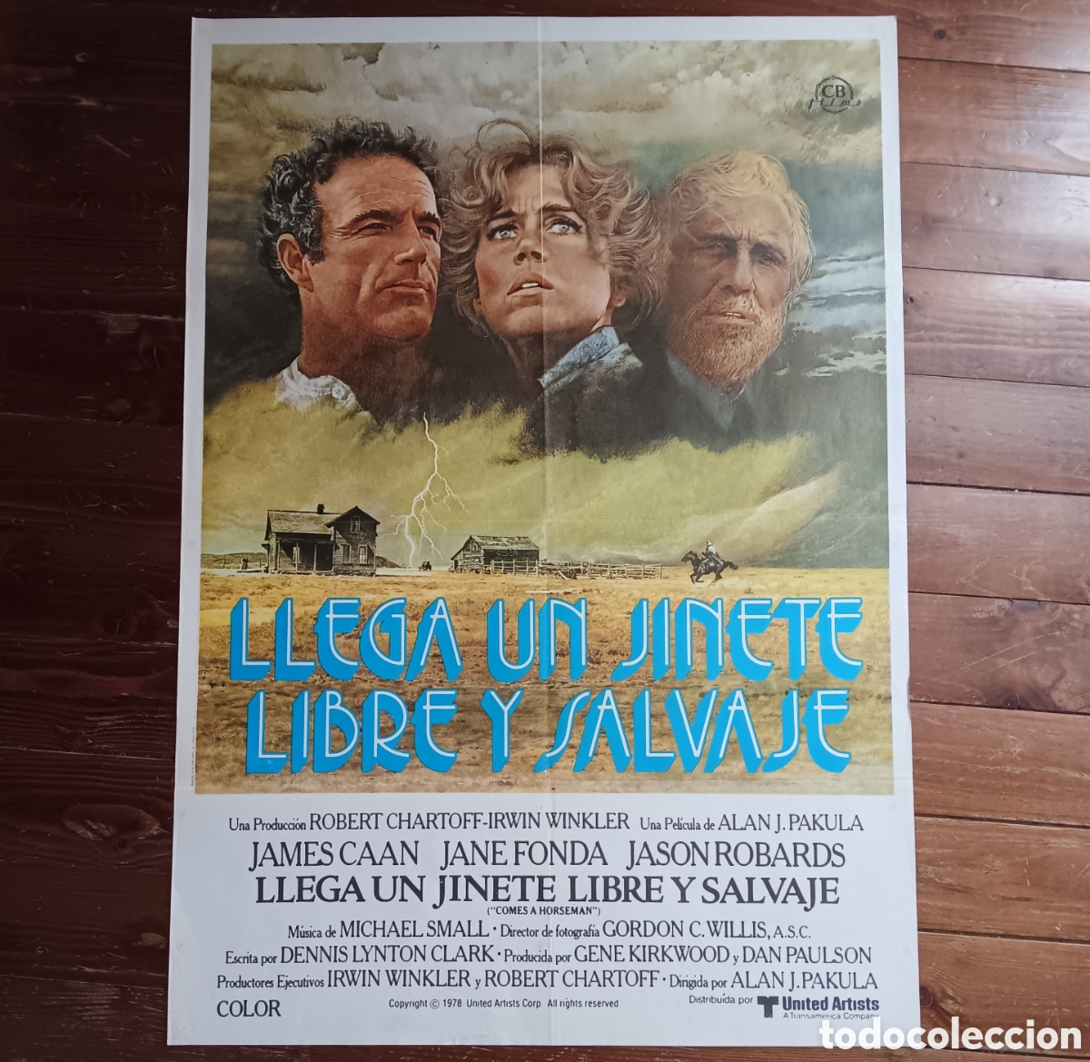 Cinema: &rdquo;LLEGA UN JINETE LIBRE Y SALVAJE&rdquo; CARTEL ORIGINAL ESTRENO 1978 JANE FONDA, JAMES CAAN