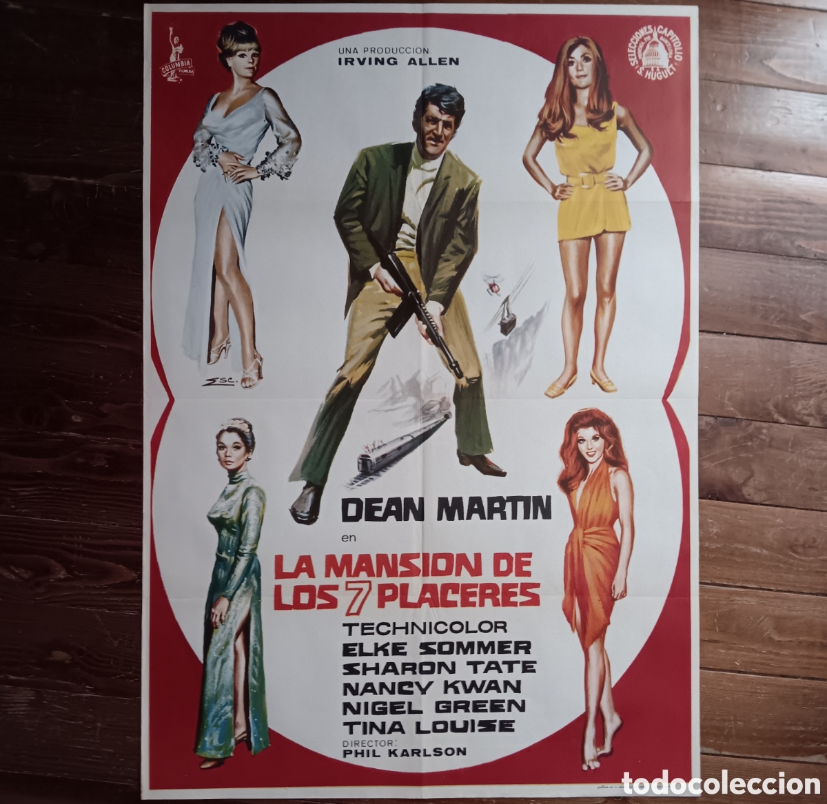 Cine: &rdquo;LA MANSI&Oacute;N DE LOS 7 PLACERES&rdquo; CARTEL ORIGINAL ESTRENO 1969 DEAN NARTIN, SHARON TATE, ELKE SOMMER