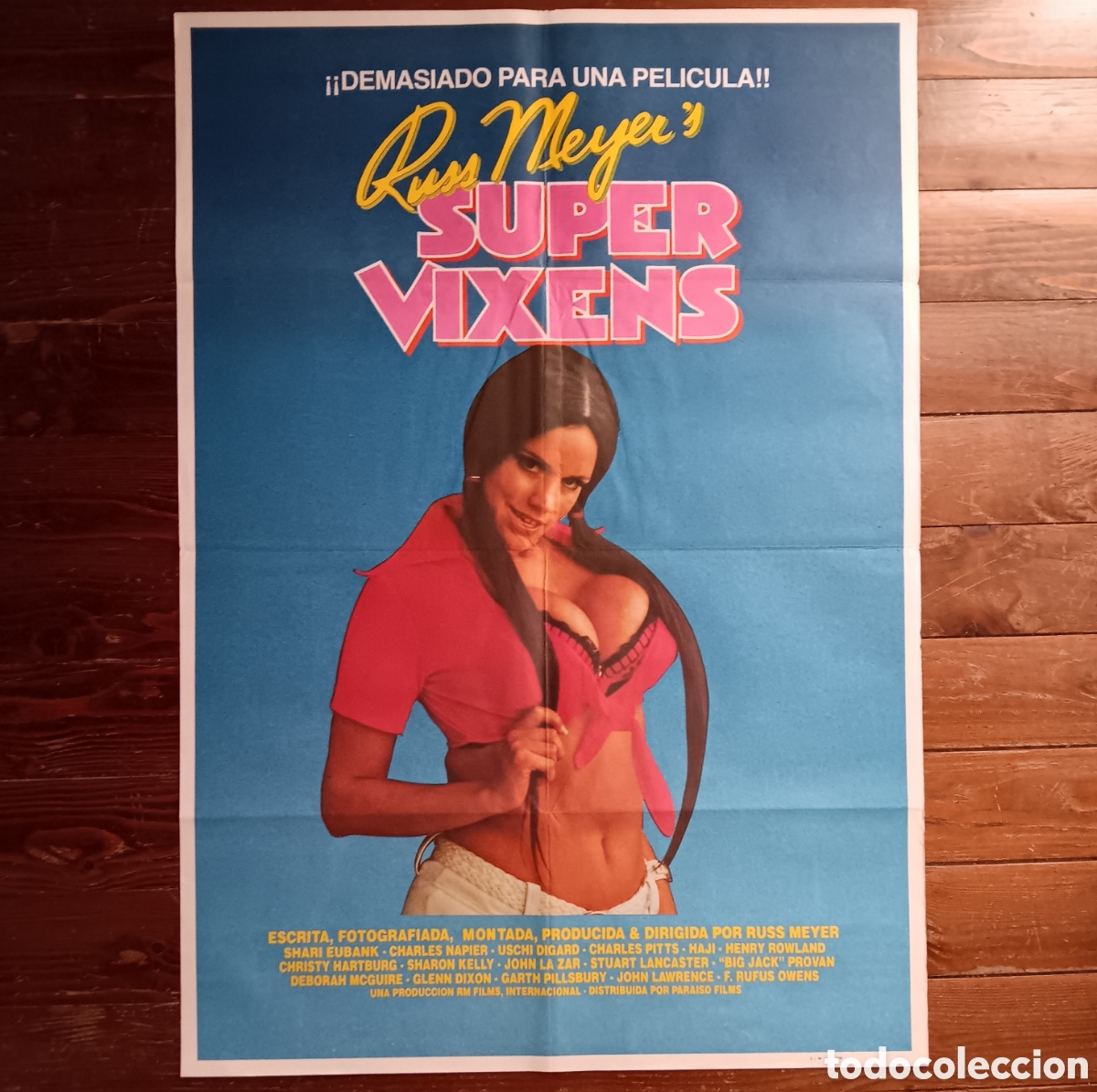 Cine: &rdquo;SUPER VIXENS&rdquo; CARTEL ORIGINAL ESTRENO 1986 RUSS MEYER