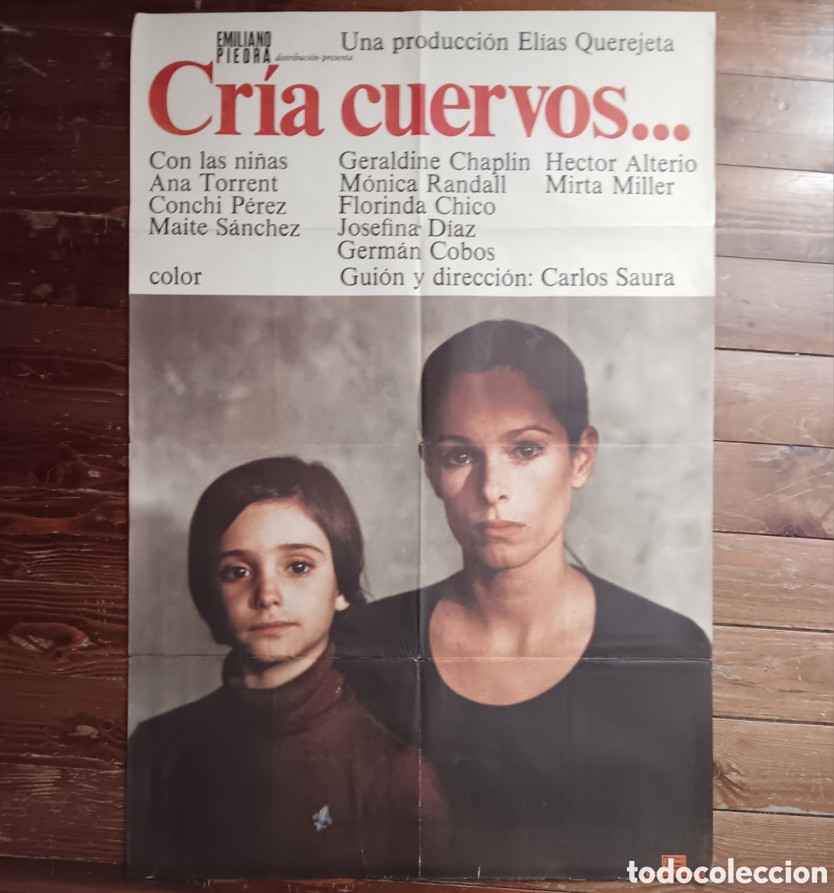 Kino: &rdquo;CR&Iacute;A CUERVOS&rdquo; CARTEL ORIGINAL ESTRENO 1976 CARLOS SAURA, GERALDINE CHAPLIN, ANA TORRENT