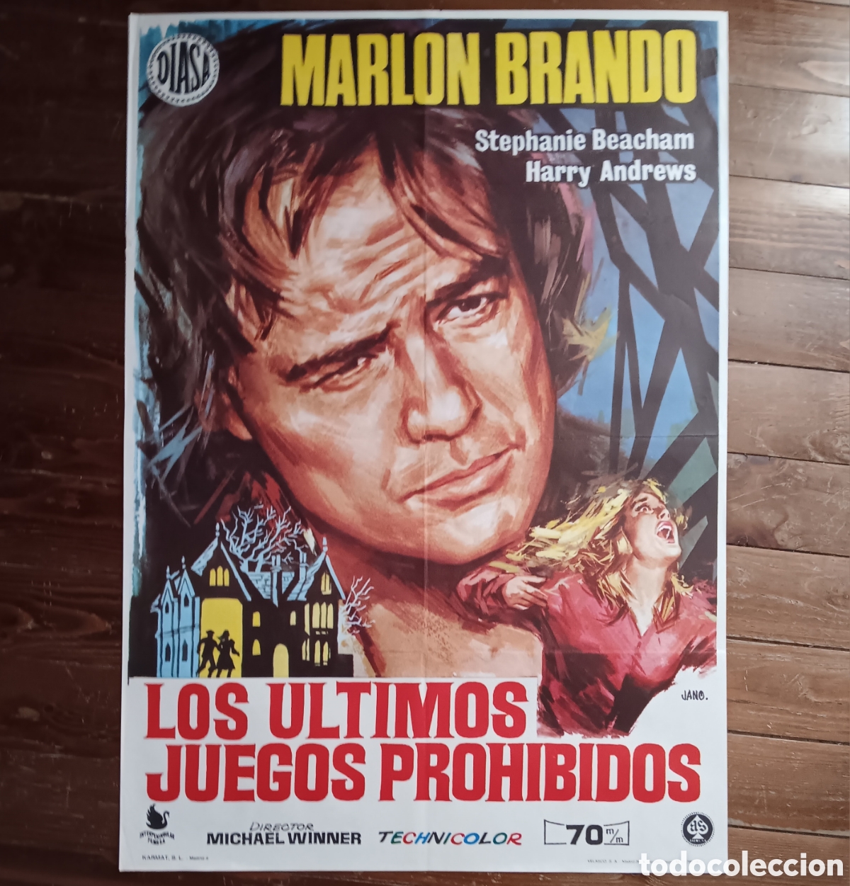 Cinema: LOS &Uacute;LTIMOS JUEGOS PROHIBIDOS (THE NIGHTCOMERS) CARTEL ORIGINAL ESTRENO 1973 MARLON BRANDO