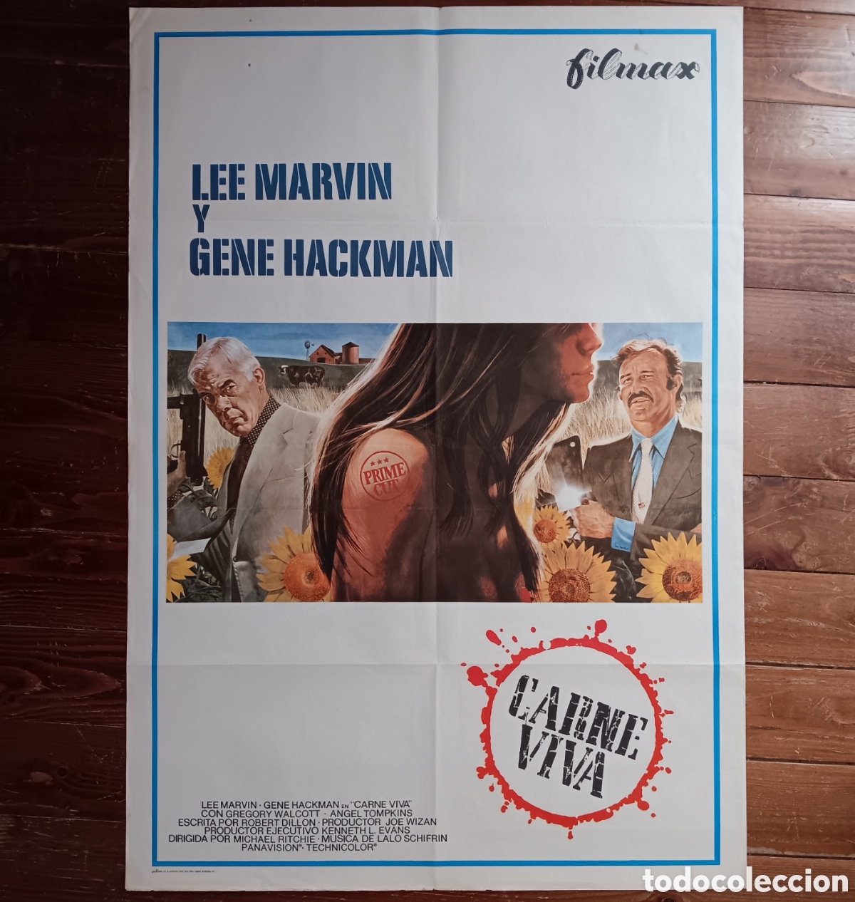 Cinema: CARNE VIVA (PRIME CUT) CARTEL ORIGINAL ESTRENO 1974 LEE MARVIN, GENE HACKMAN