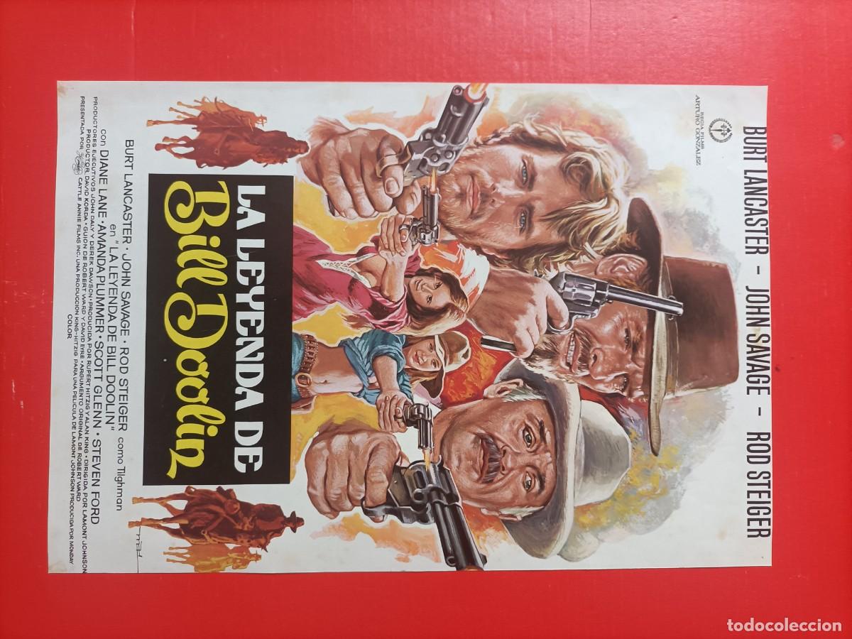 Cine: CARTEL DE LA PEL&Iacute;CULA WESTERN. LA LEYENDA DE BILL DOOLIN, BURT LANCASTER EN EL DORSO FICHA.