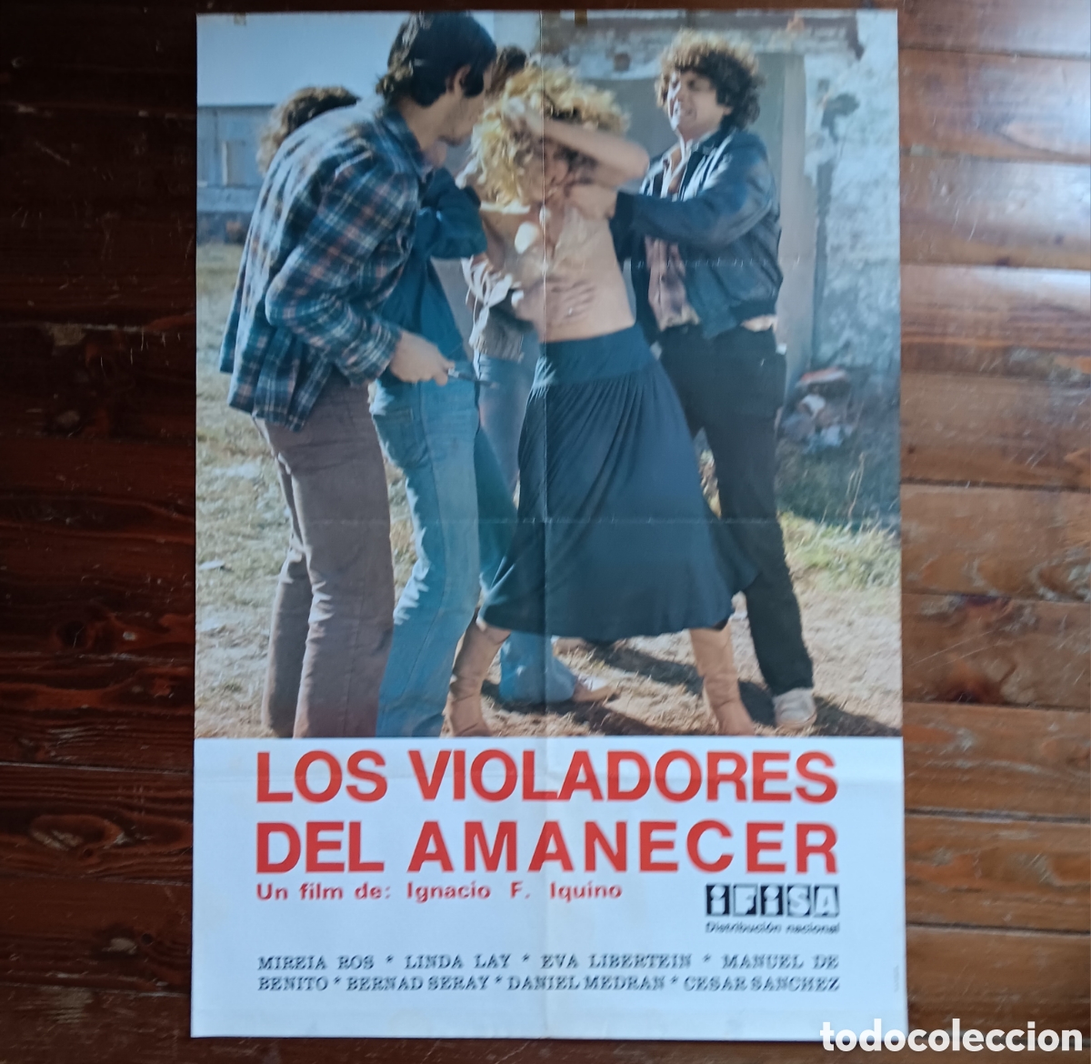 Cinema: &rdquo;LOS VIOLADORES DEL AMANECER&rdquo; CARTEL ORIGINAL ESTRENO 1978 IGNACIO F. IQUINO