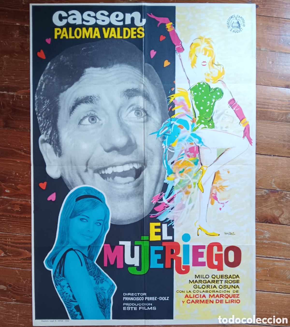 Kino: &rdquo;EL MUJERIEGO&rdquo; CARTEL ORIGINAL ESTRENO 1964 CASSEN, FRANCISCO P&Eacute;REZ-DOLZ
