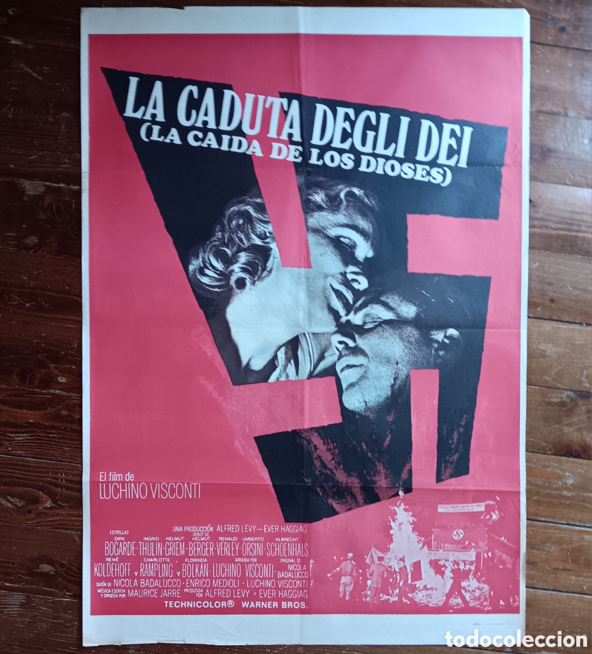 Cinema: &rdquo;LA CA&Iacute;DA DE LOS DIOSES&rdquo; CARTEL ORIGINAL ESTRENO 1975 LUCHINO VISCONTI