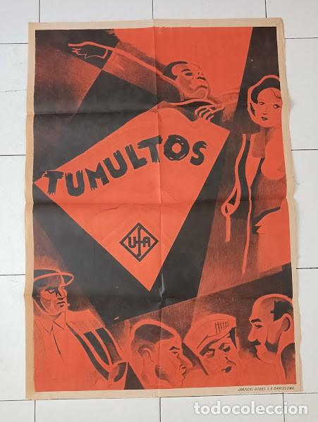 Cine: SMP 2524 TUMULTOS ROBERT SIODMAK CHARLES BOYER FIORELLE UFA POSTER ORIG 70X100 ESTRENO LITOGRAFIA